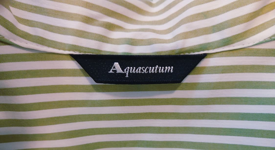 [Aquascutum] 아쿠아수큐텀 런던 리얼 자개단추 스트라이프 원피스 상품이미지6