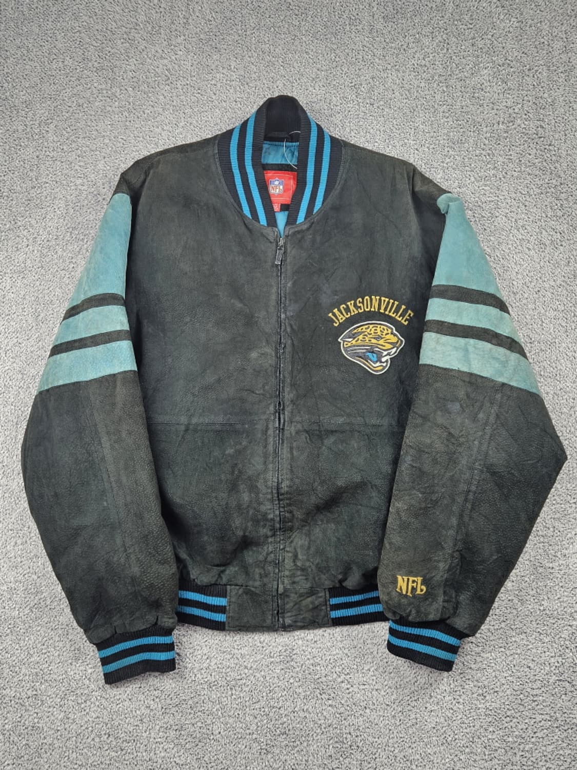 G-III 잭슨 빌 재규어스 팀 가죽 바시티 자켓 (XL) / 10437 상품이미지3