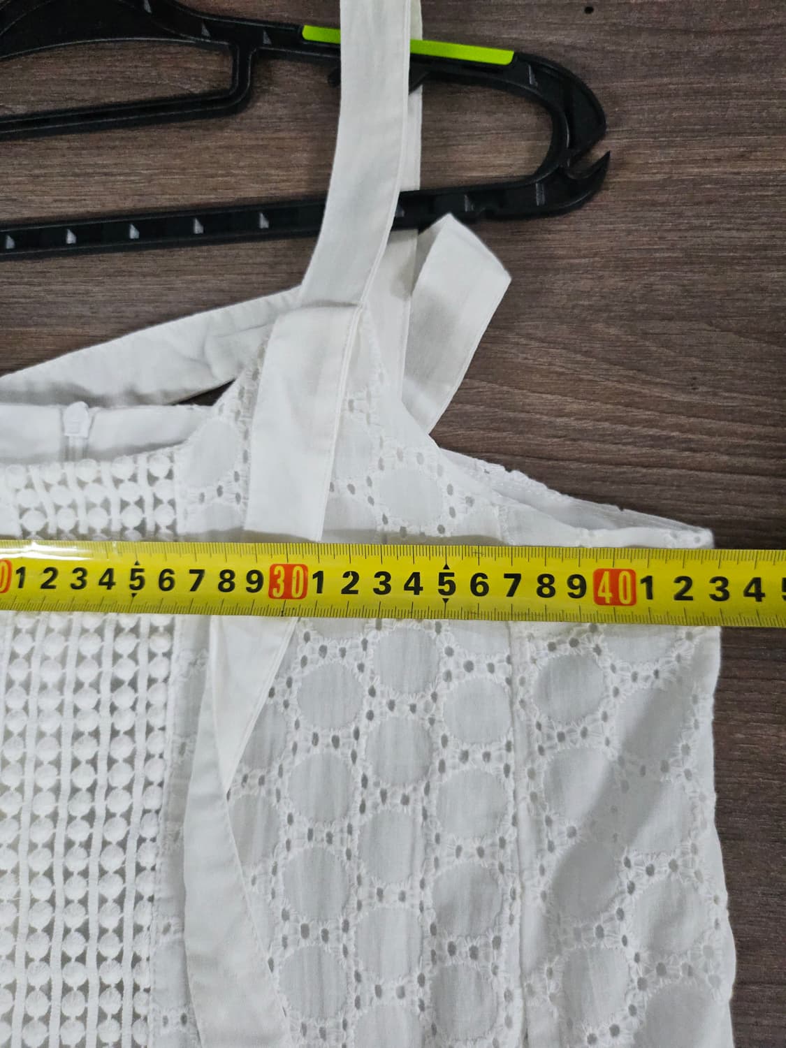 펀칭 레이스 플라워자가드 프릴 민소매 끈나시 롱원피스 상품이미지9