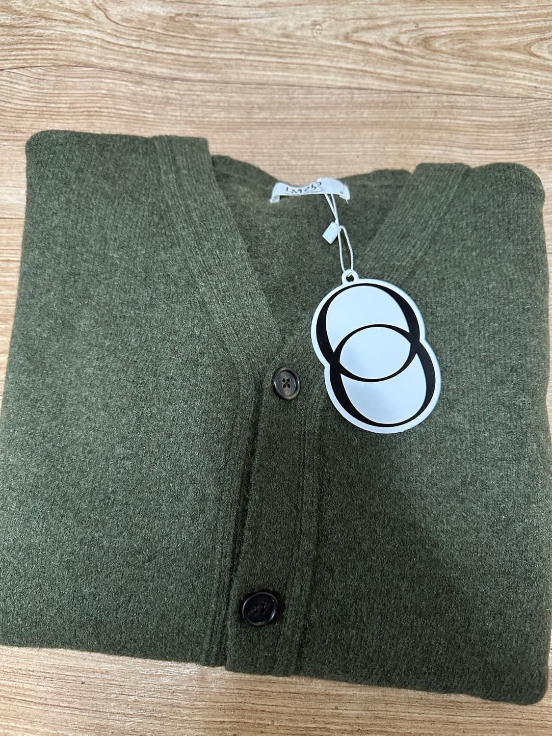 [46] 엘무드 센느 울 브이넥 가디건 카키 상품이미지2