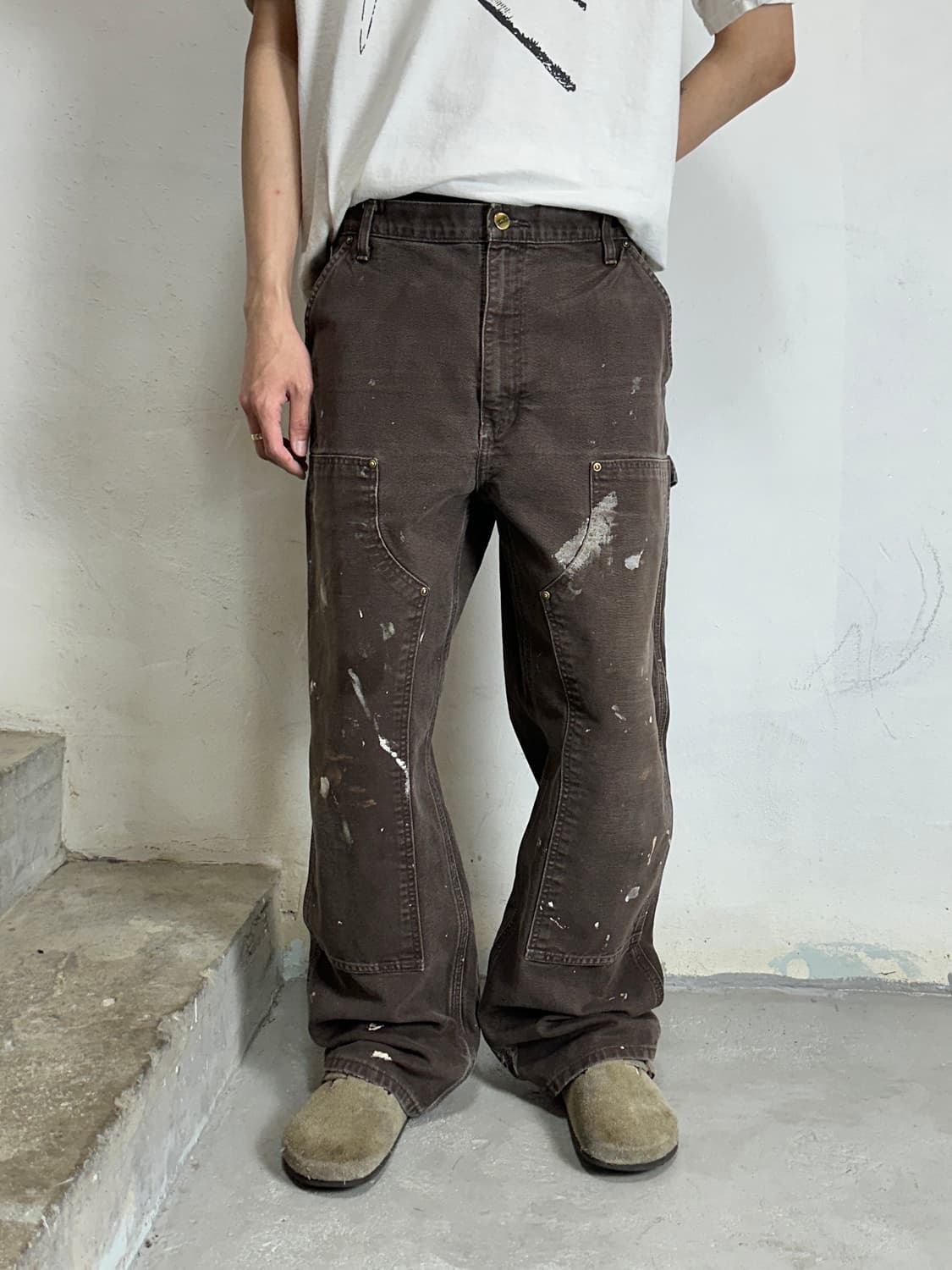 OG 칼하트 더블니 다크브라운 칼하트 B136 DKB 썩블니 상품이미지10