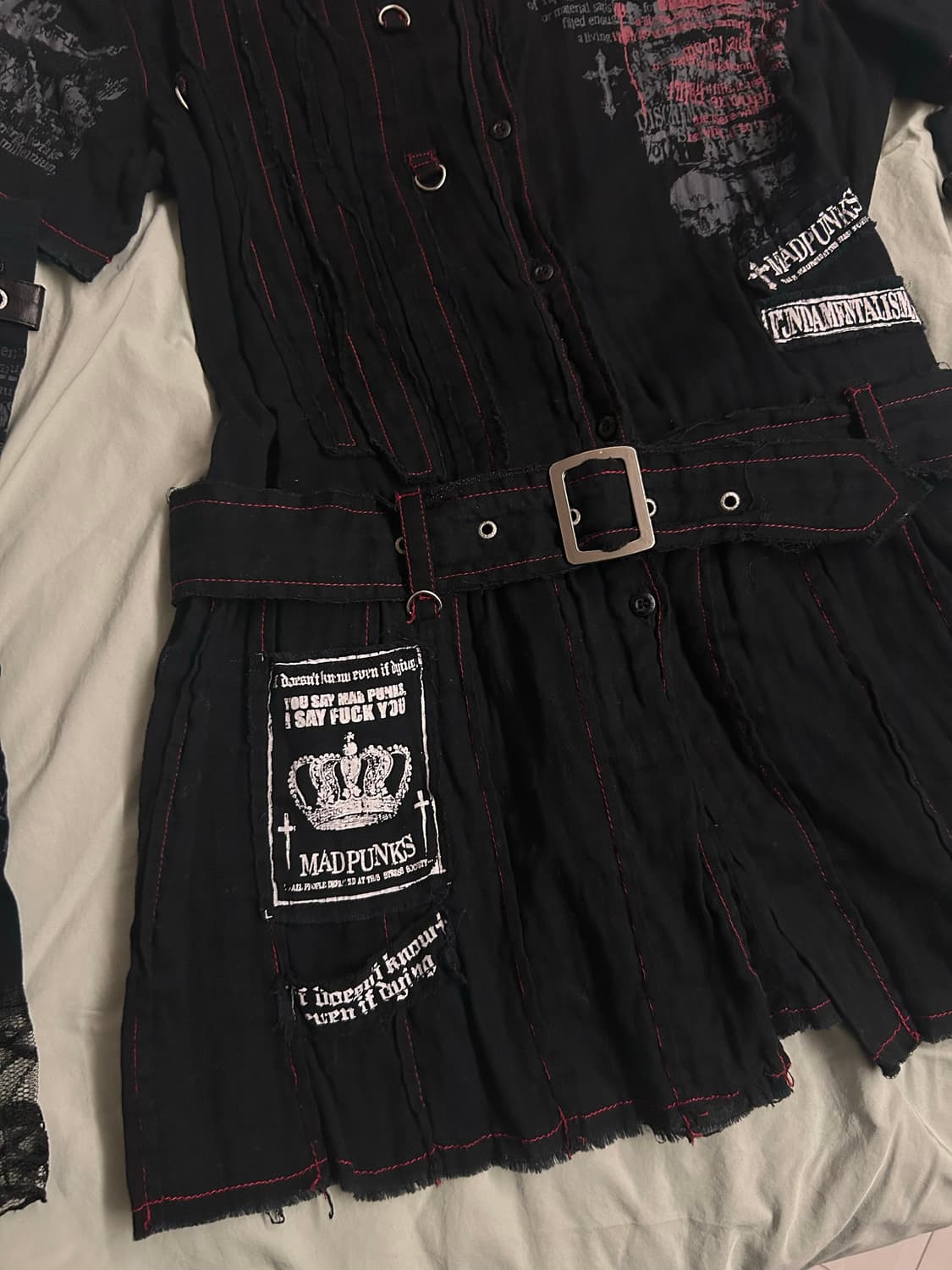 매드펑크 셔츠 원피스 상품이미지5