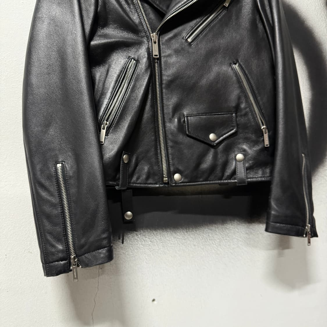 Agingccc 에이징씨씨씨 100% 양가죽 바이커 자켓 상품이미지4