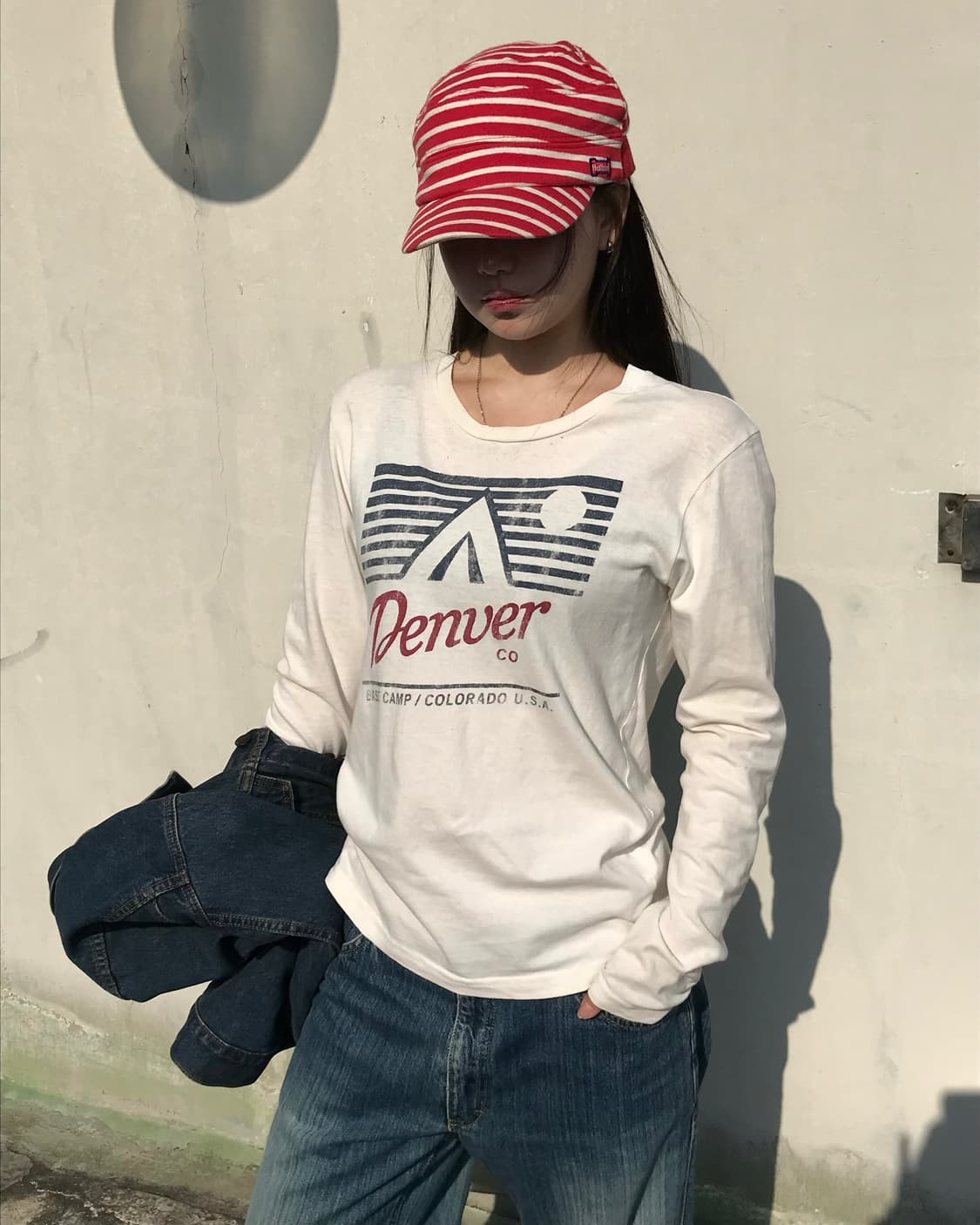 Healthknit 레드 스트라이프 모자  상품이미지6