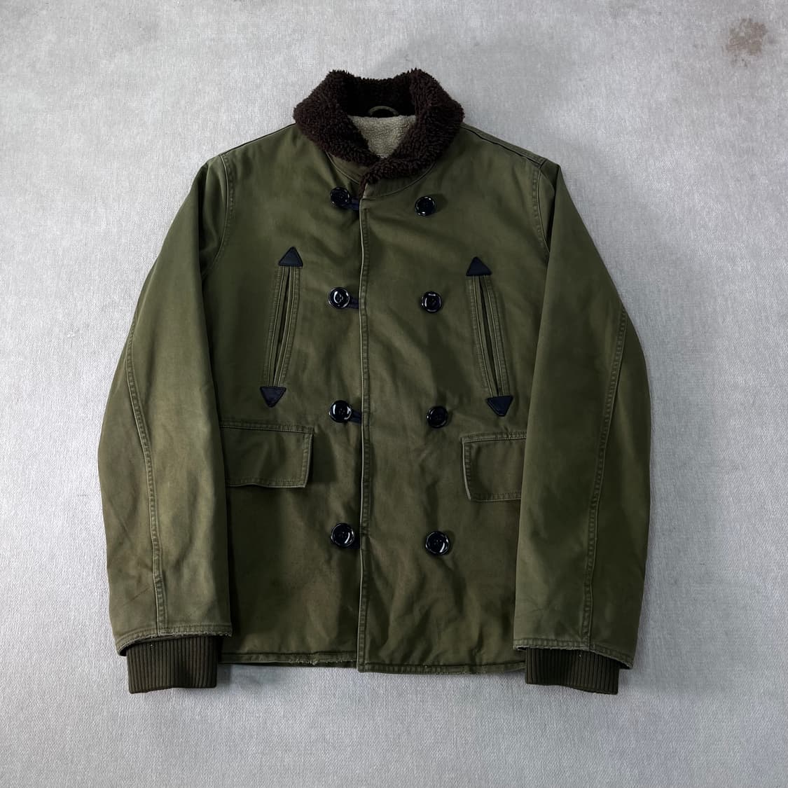 100 폴로랄프로렌 진스 디스트레스드 올리브 씨어링 셰르파 자켓 상품이미지1