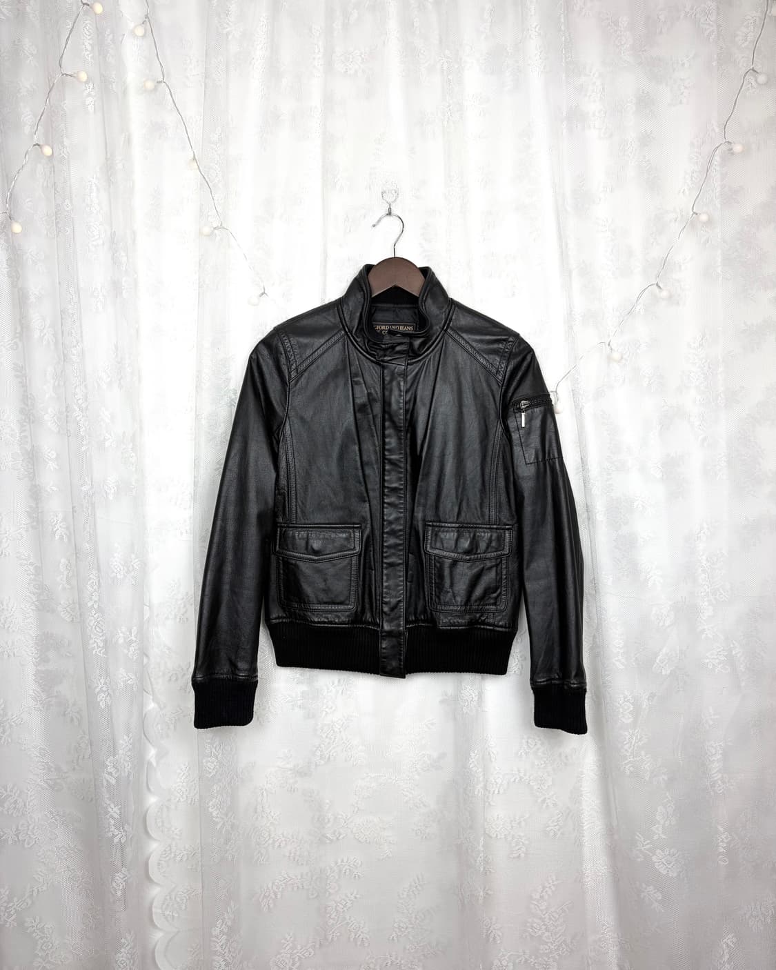 GIORDANO cowhide leather biker jacket 상품이미지1