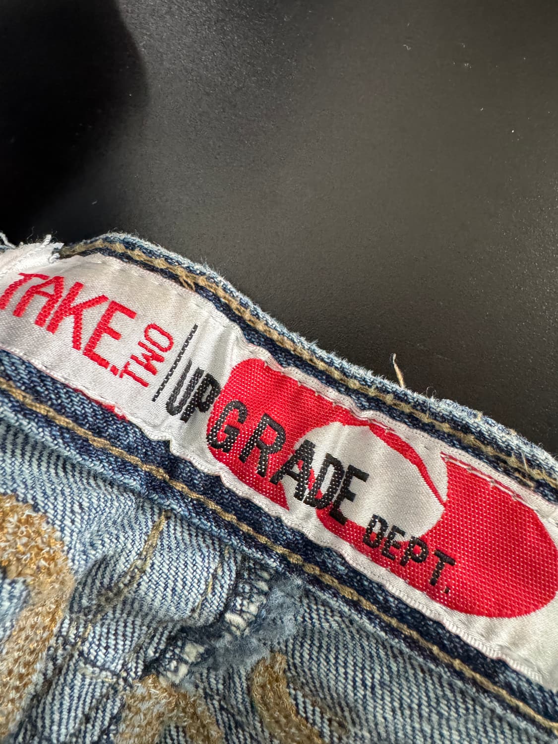 테이크원 빈티지 자수 펑키 데님팬츠 31.4 상품이미지3