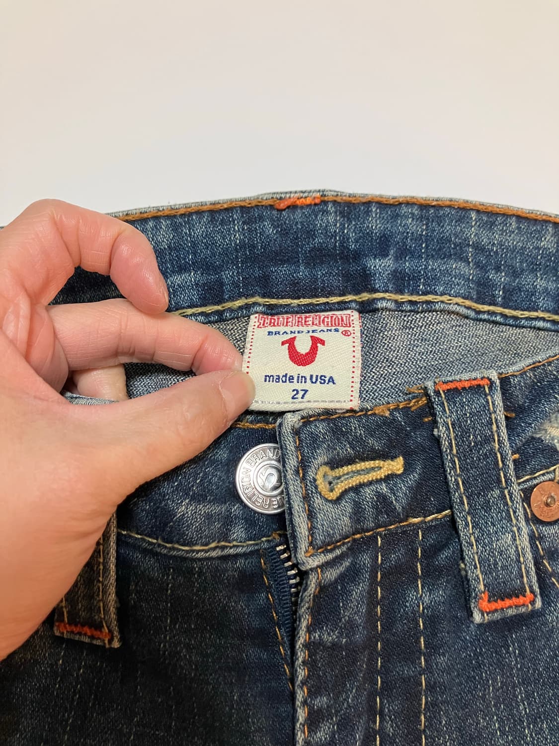 Joey 조이 플랩포켓 로우라이즈 미디움 워시 부츠컷 트루릴리젼 상품이미지8