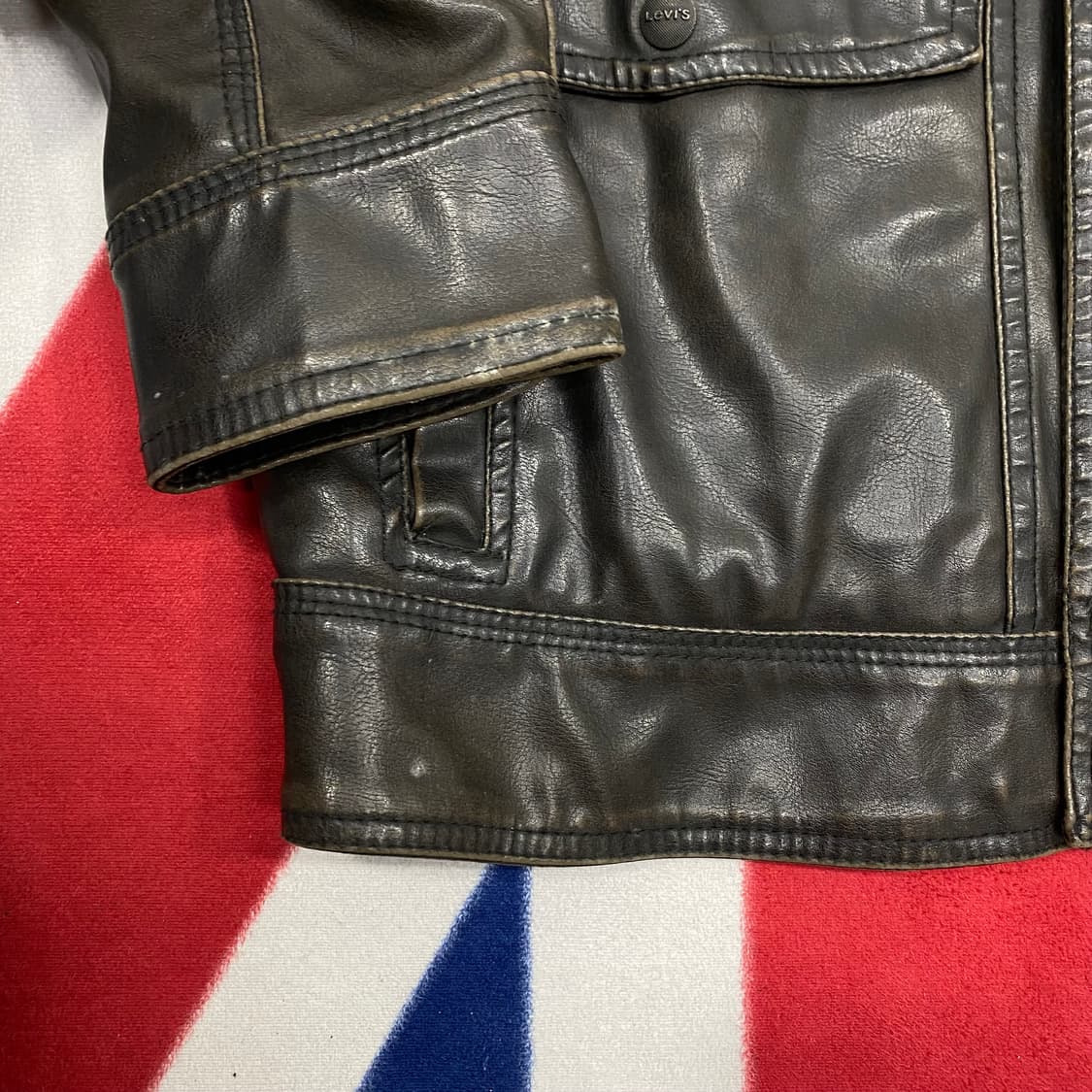 리바이스 레더자켓 실측 L  상품이미지4