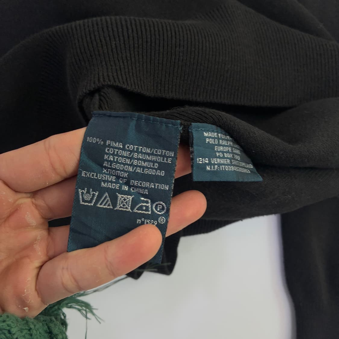 Polo 폴로 랄프로렌 블랙 코튼 V넥 니트 상품이미지5