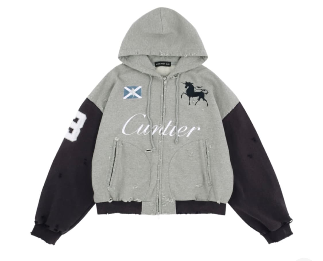 (구해요) 프로젝트 gr 컨티어 후드집업 멜란지 그레이 1 상품이미지1