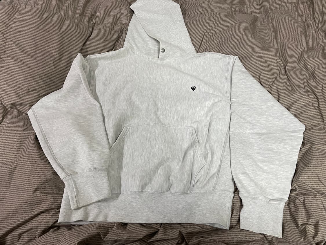 [ L ] 21FW 헤리티지플로스 221 리버스 후디 멜란지 그레이 상품이미지1