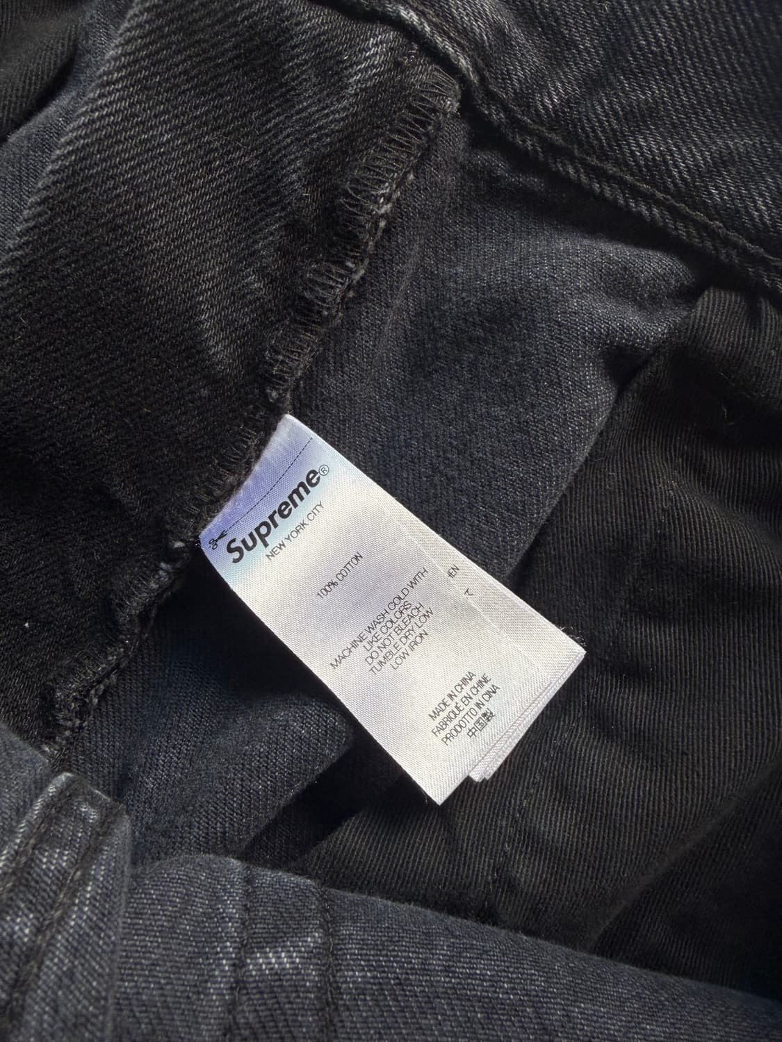 [30] 슈프림 배기진 데님 블랙 상품이미지7