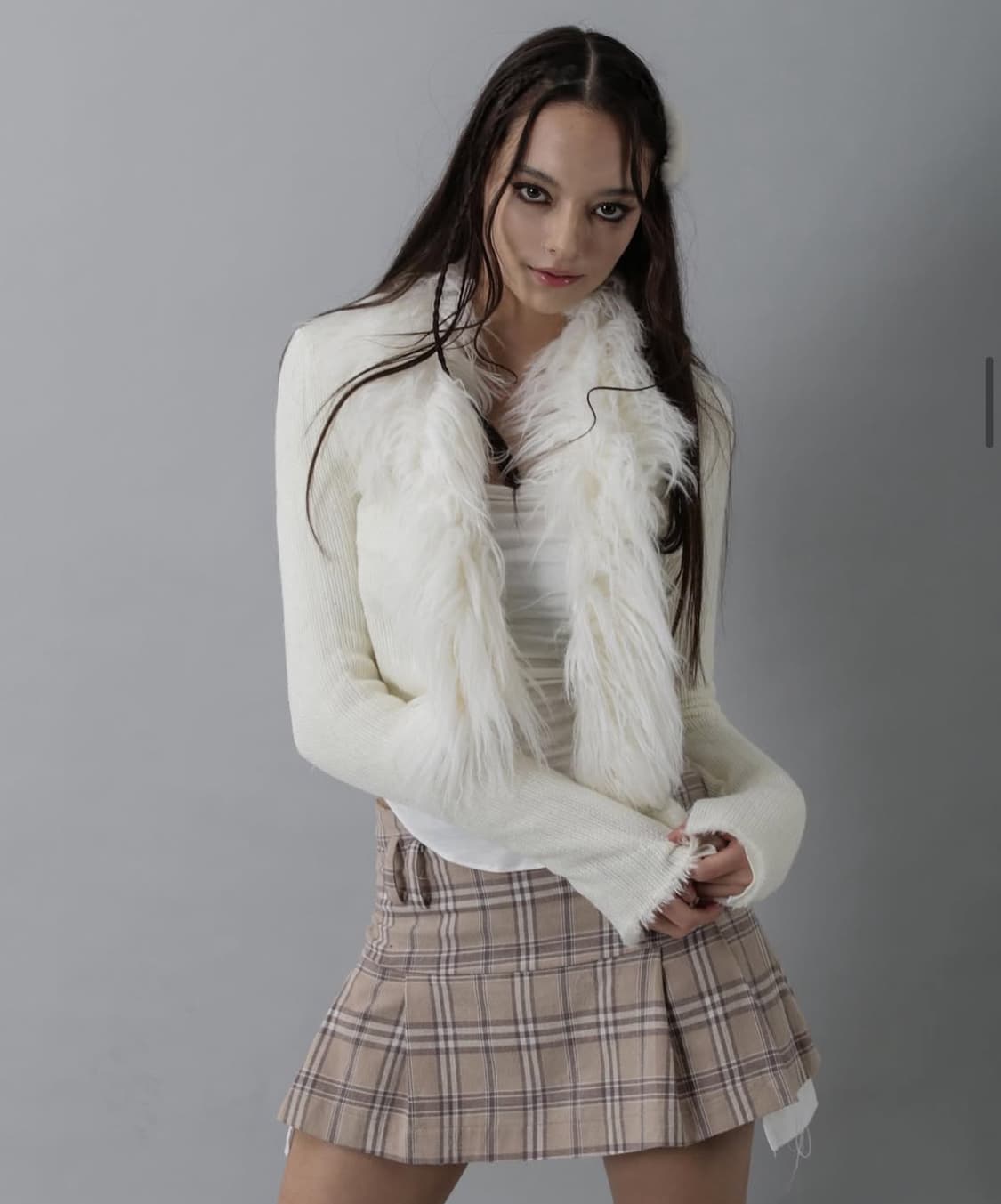 dryrose 드라이로즈 퍼 가디건 블랙 상품이미지2