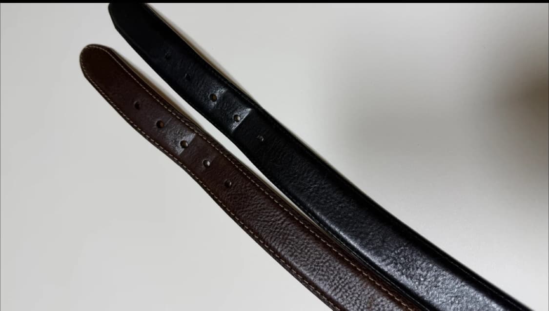 이탈리안 풀그레인 카우레더 벨트 38 블랙 상품이미지6