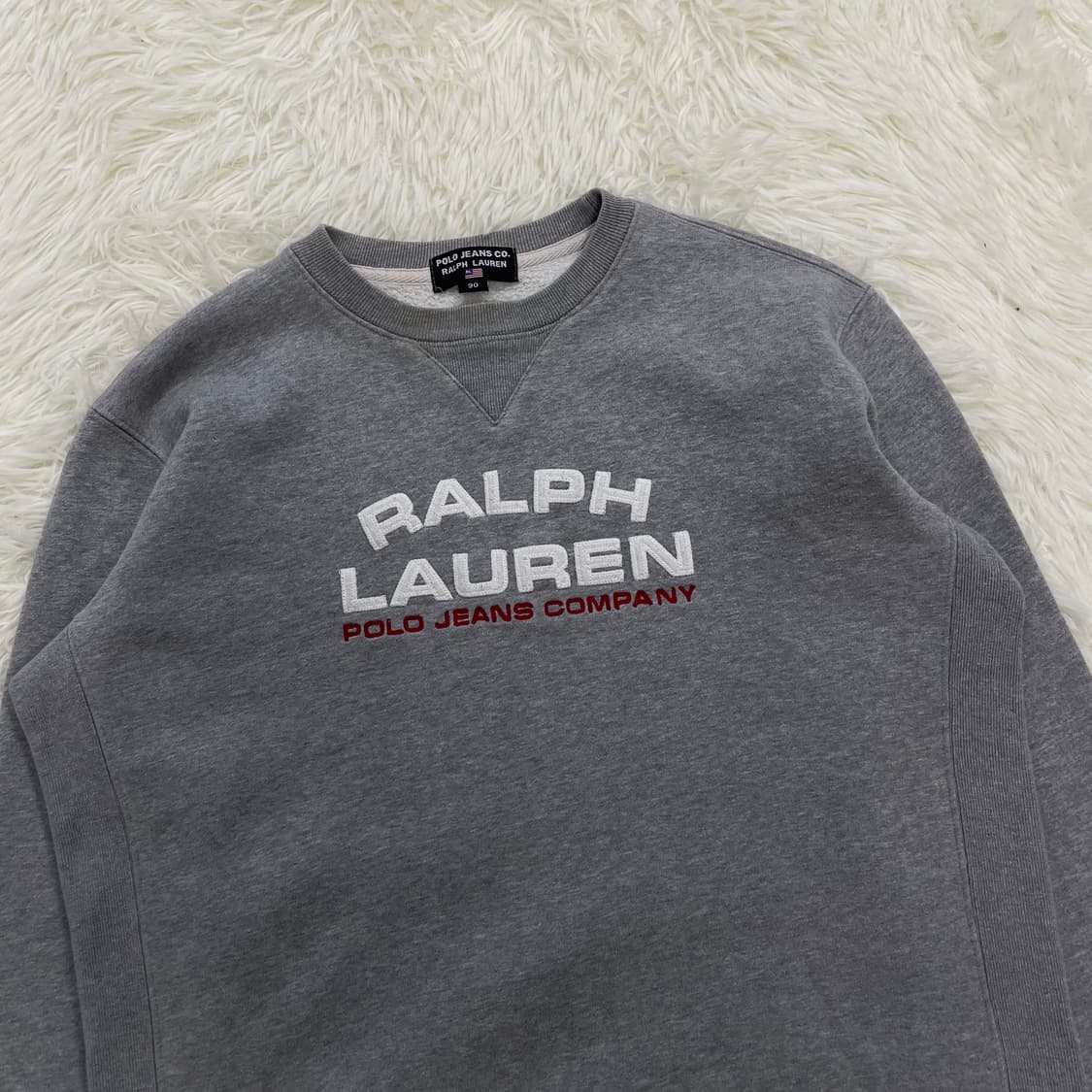 폴로 랄프로렌 아치 로고 크루넥 맨투맨 그레이 상품이미지3