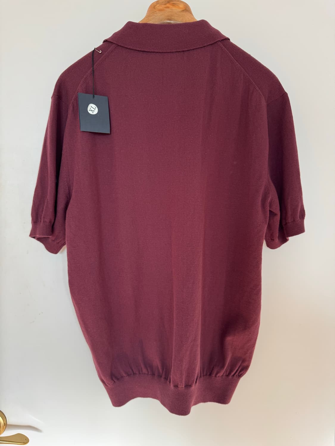 베르노 반팔 코튼 니트 버건디 새제품 상품이미지2