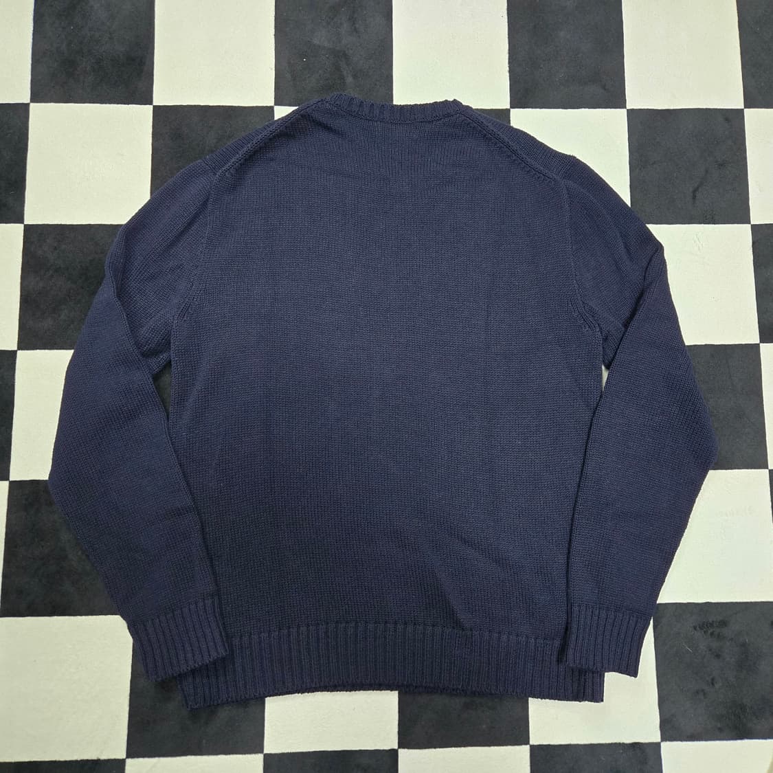 M 폴로랄프로렌 성조기니트 네이비 made in usa 상품이미지6