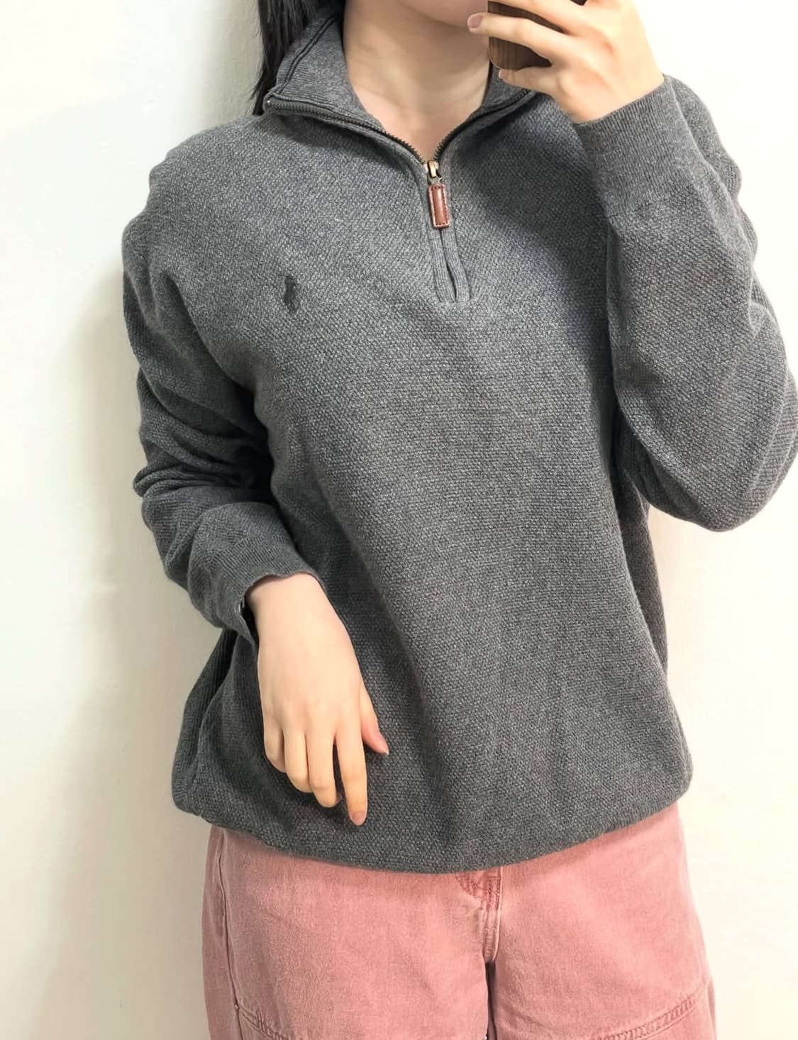 폴로 그레이 반집업 상품이미지1