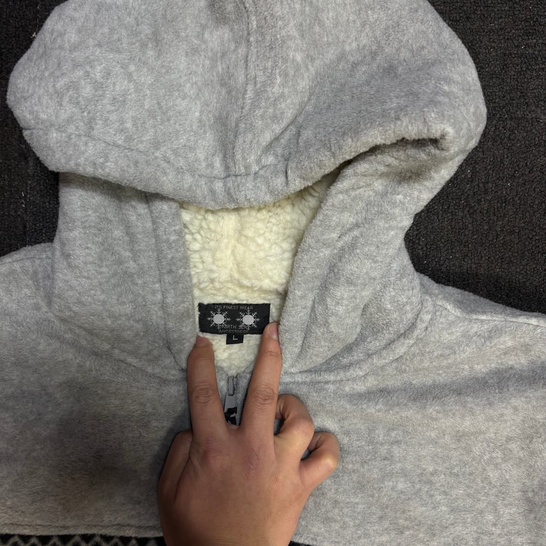  Japan North Sea Clothing 노르딕 패턴 후드집업 L 상품이미지7