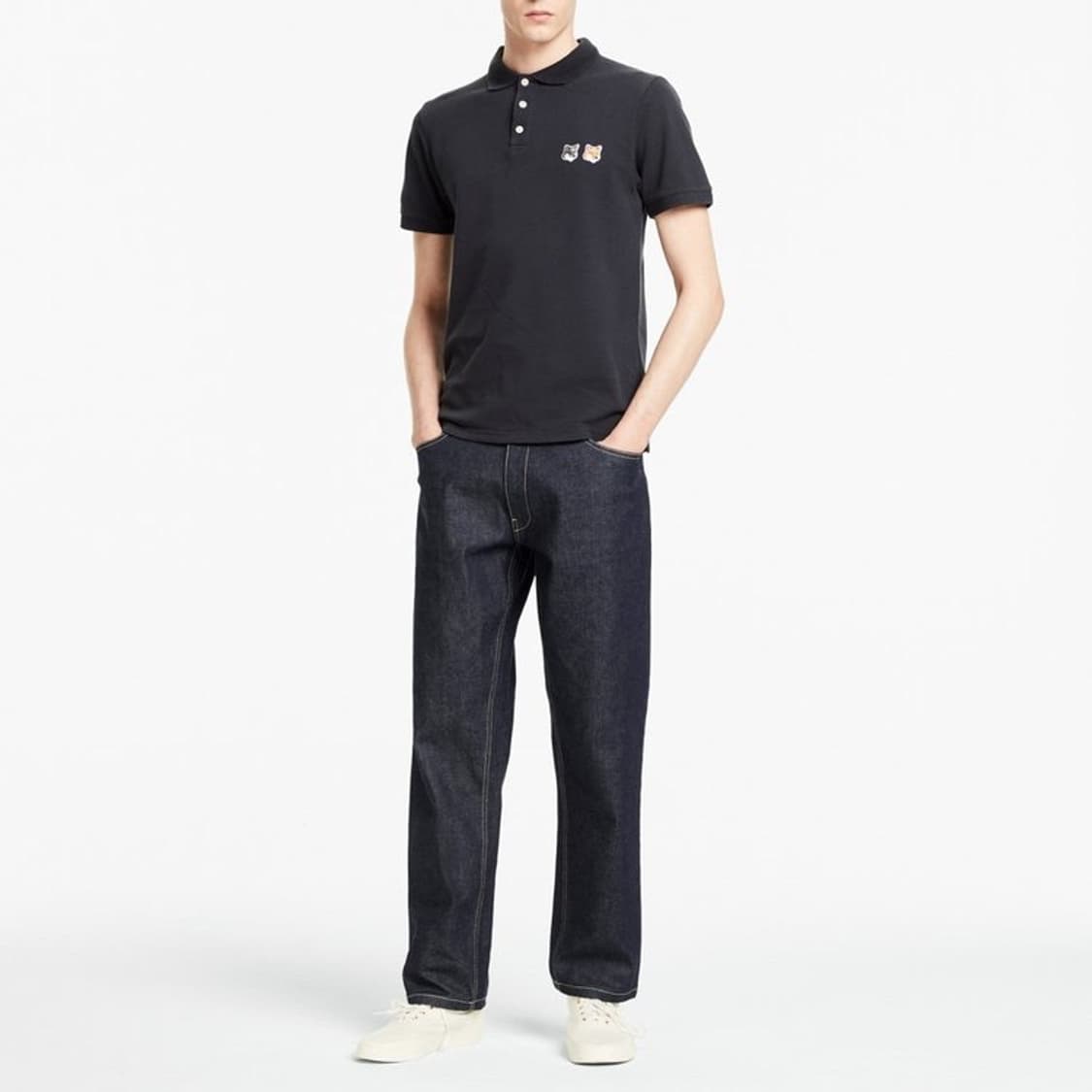 메종 키츠네 더블 폭스 헤드 패치 폴로 PK티 상품이미지2