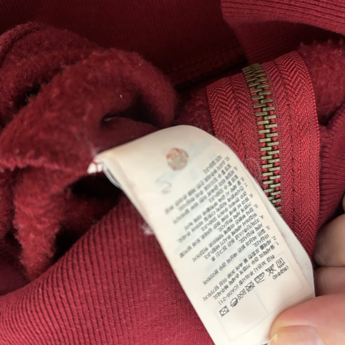 급처) 후아유 빈티지 버건디 딥레드 캘리포니아 후드집업 후집 상품이미지6