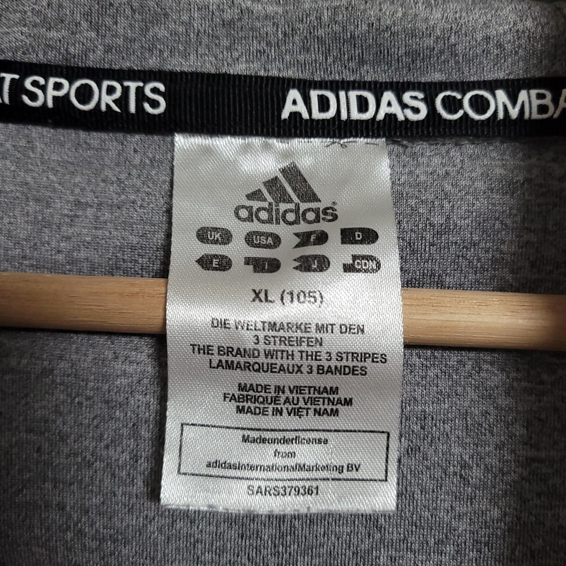 (XL) ADIDAS 아디다스 그레이 후드 집업 상품이미지3