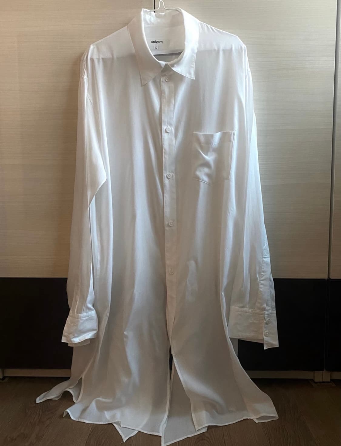 Sulvam 롱 슬릿 샘플 셔츠 상품이미지2