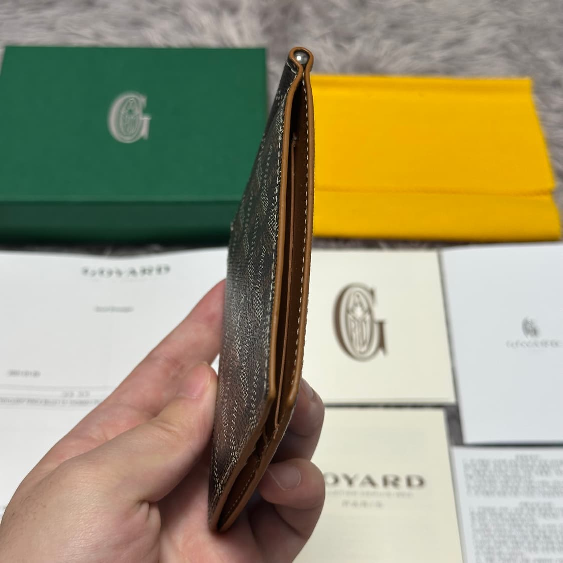 [풀구성] 고야드 생토마 머니클립 반지갑 블랙탄 상품이미지4