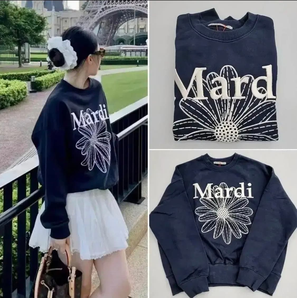 138000 최상급(실착1) 정품 마르디 자수로고 맨투맨 상품이미지3