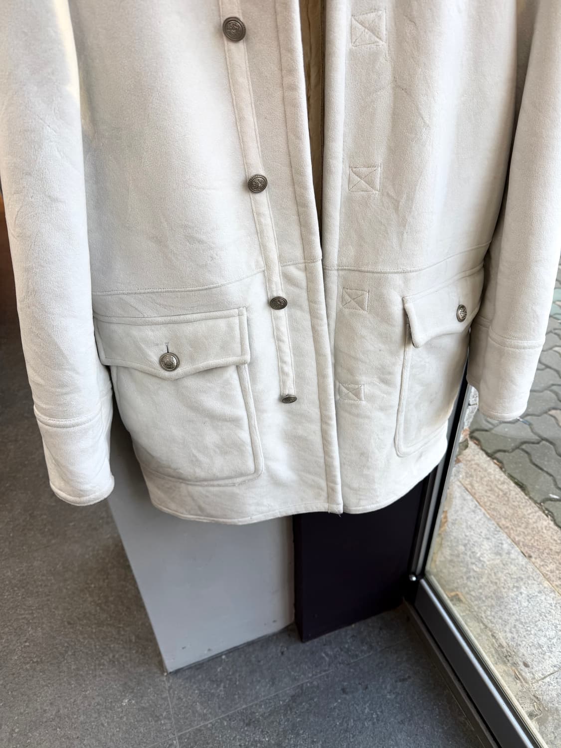 L/ 버버리 블랙라벨 쉐르파 무스탕 코트 상품이미지5