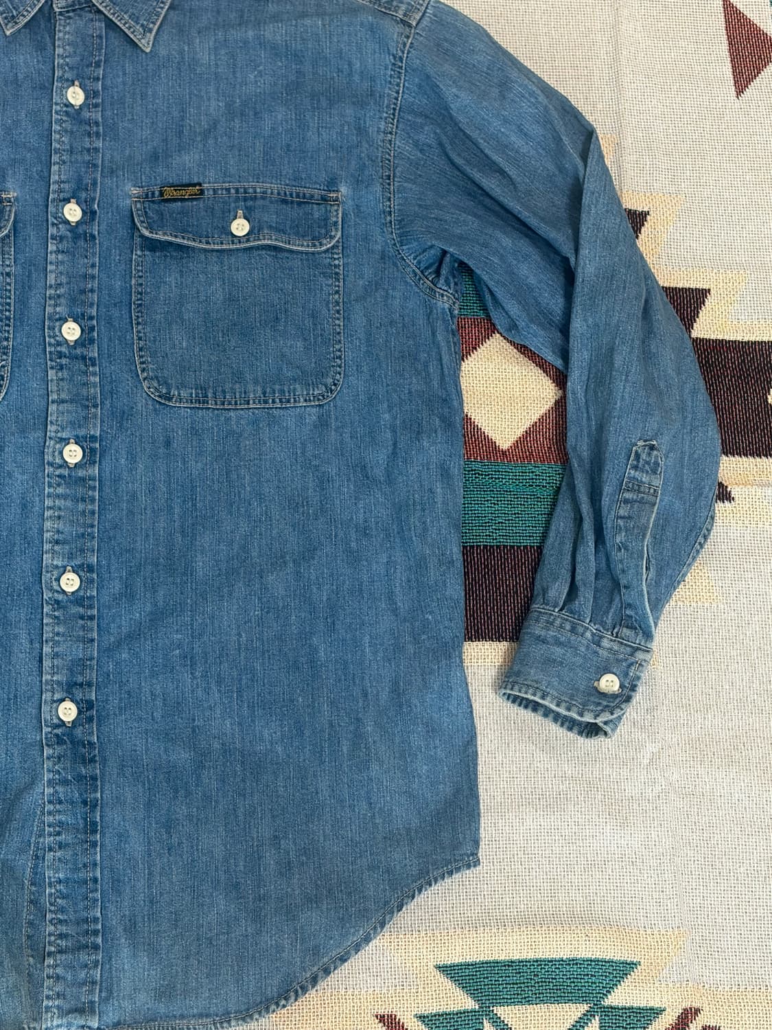 90~00s 랭글러 웨스턴 워크 데님 셔츠 상품이미지2