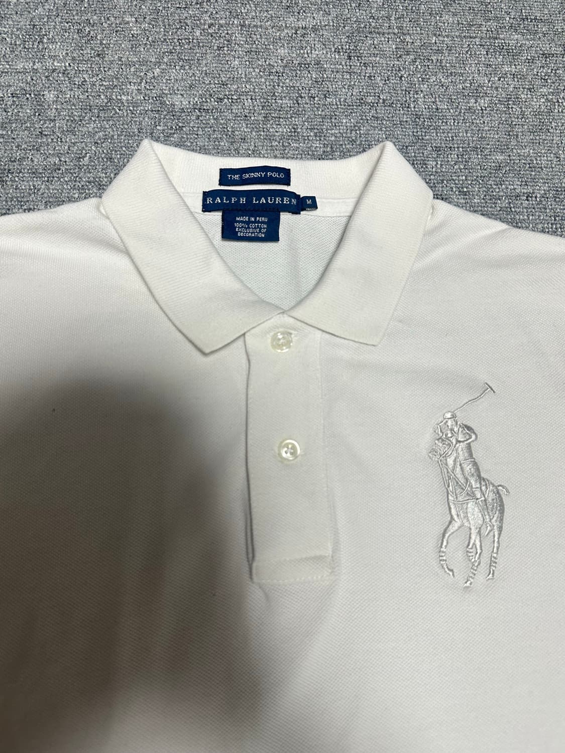 폴로 빅포니 스키니핏 카라티 화이트 유일매물 상품이미지2