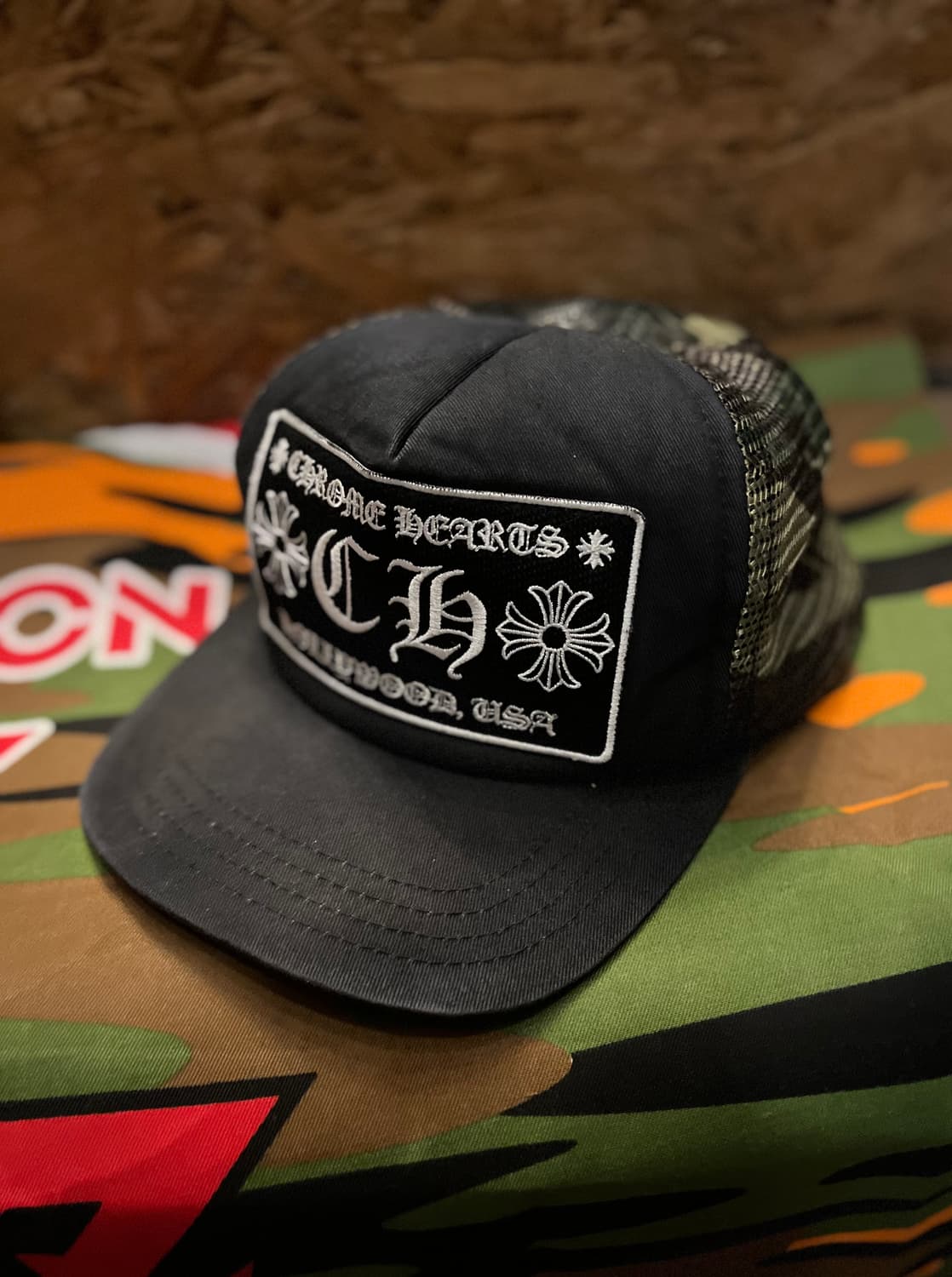 00~10s Chrome Hearts 크롬하츠 ch로고 카모 메쉬캡 상품이미지2