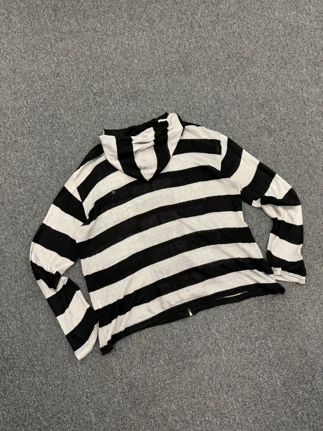 LL)Japanese vintage Y2K 스트라이프 니트 후드 상품이미지4