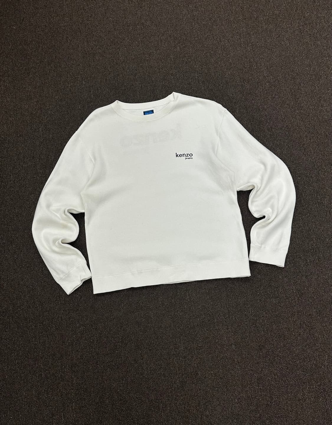 L)겐조 진스 빈티지 자수 로고 화이트 스웻셔츠 상품이미지1