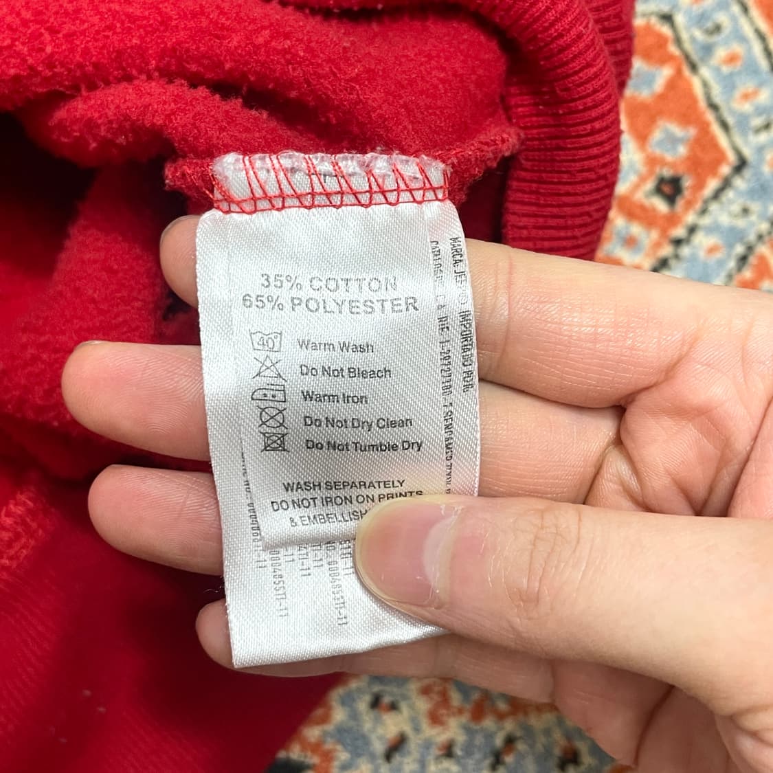 지프 헤리티지 스펠로고 레드 후드집업 남성L 상품이미지8