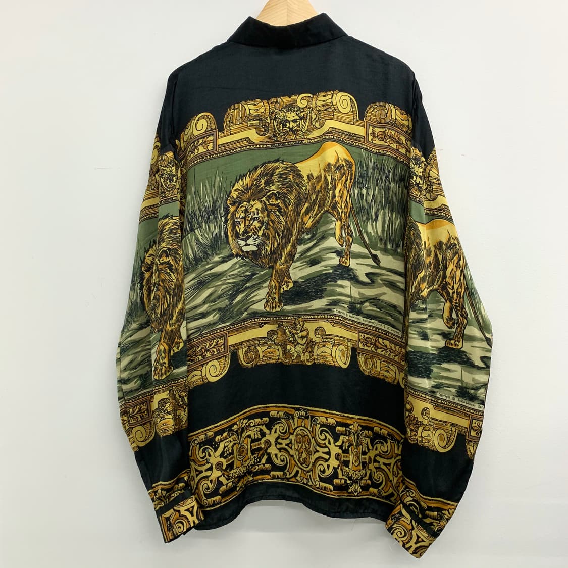 메탈릭 실크 베르사체 바로크 패턴 실크 셔츠 상품이미지8