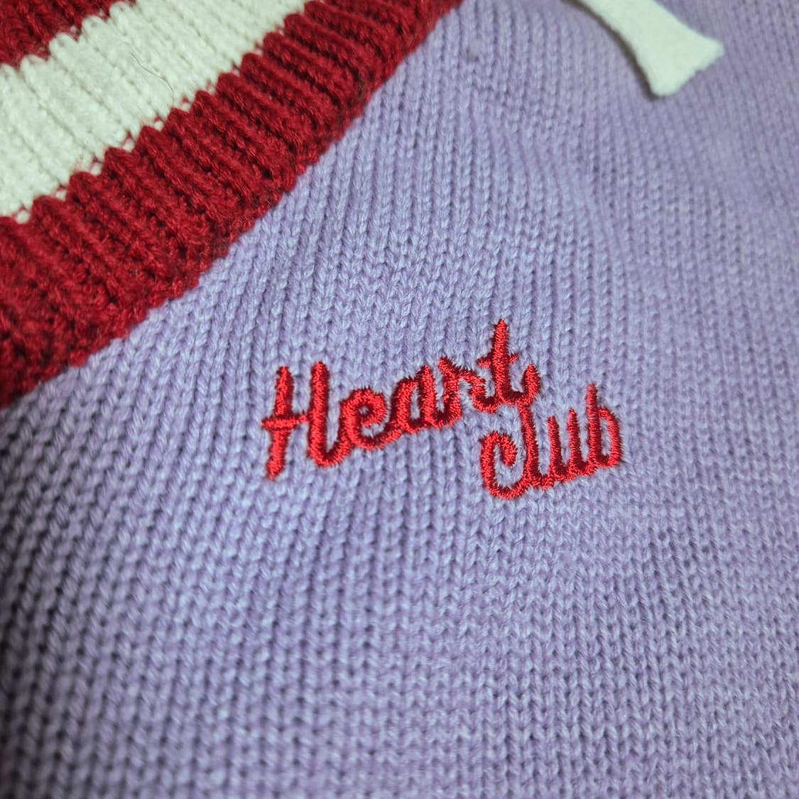 급처) 하트클럽 니트 투피스 리본 데일리 상품이미지6