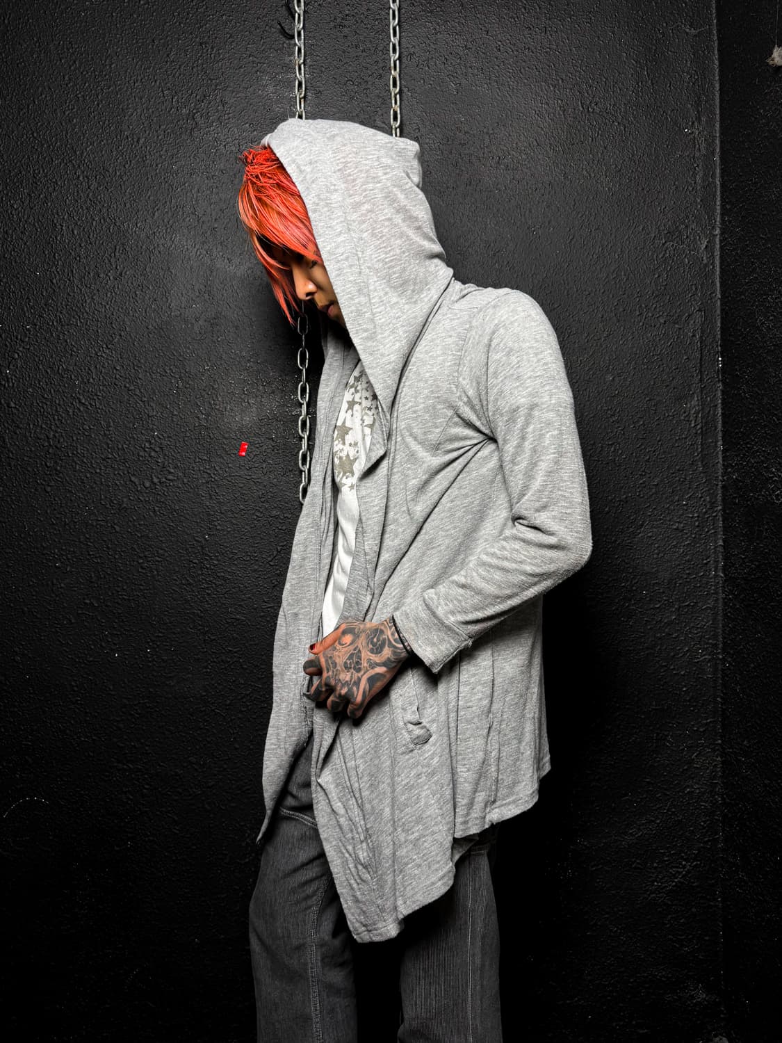 Hooded Draped Cardigan  상품이미지1