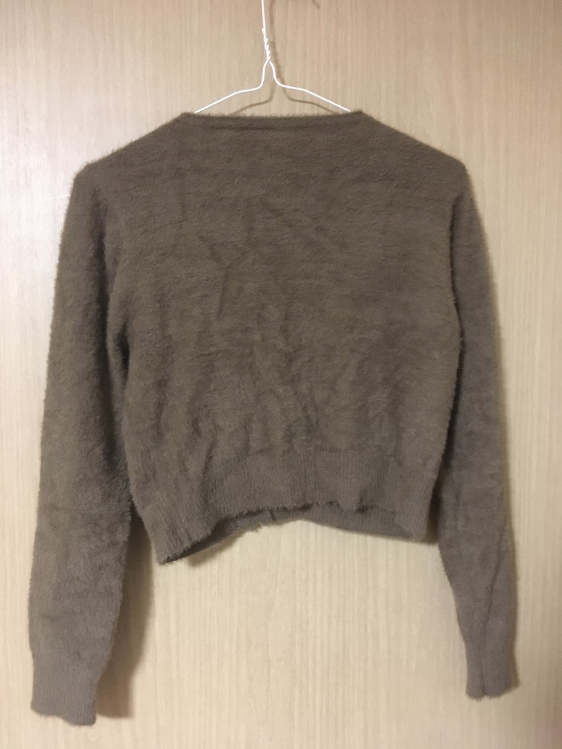 털 퍼 크롭 가디건 상품이미지2