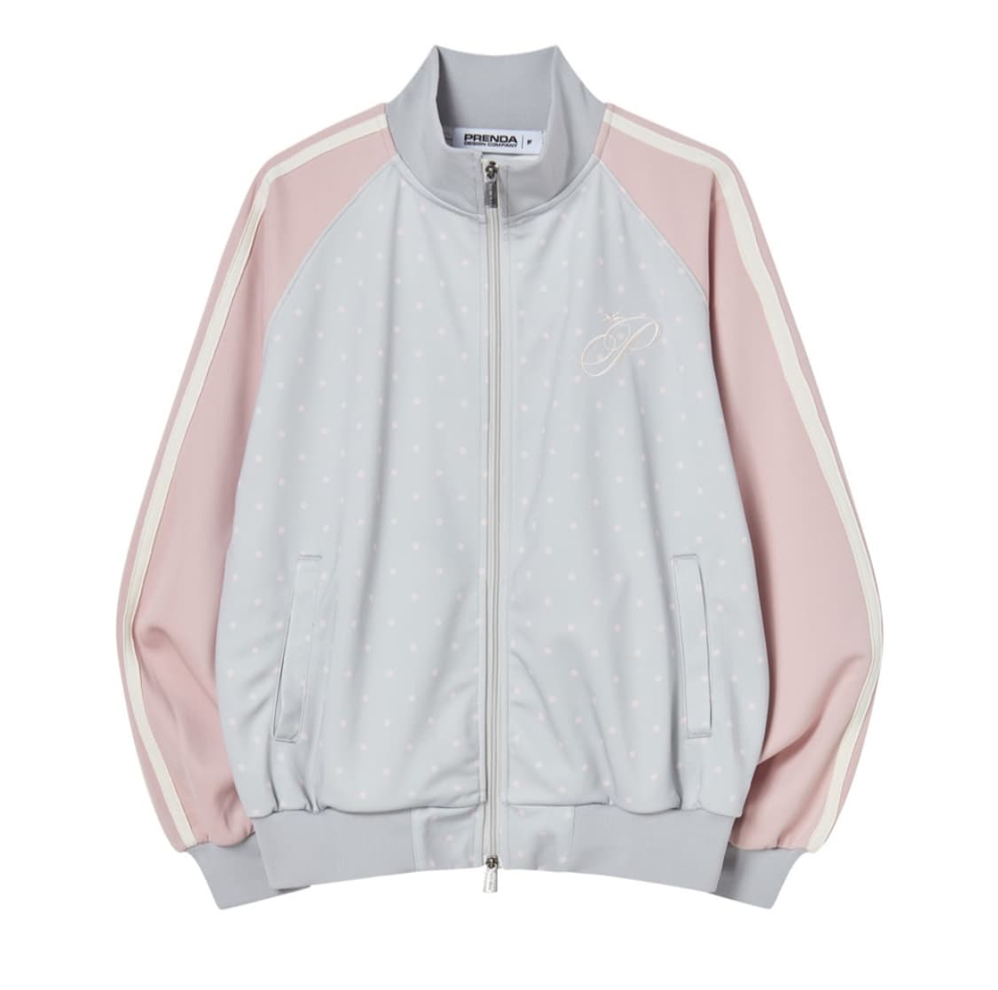 프렌다 DOT JERSEY  JACKET GRAY 도트 져지 집업 자켓 상품이미지1