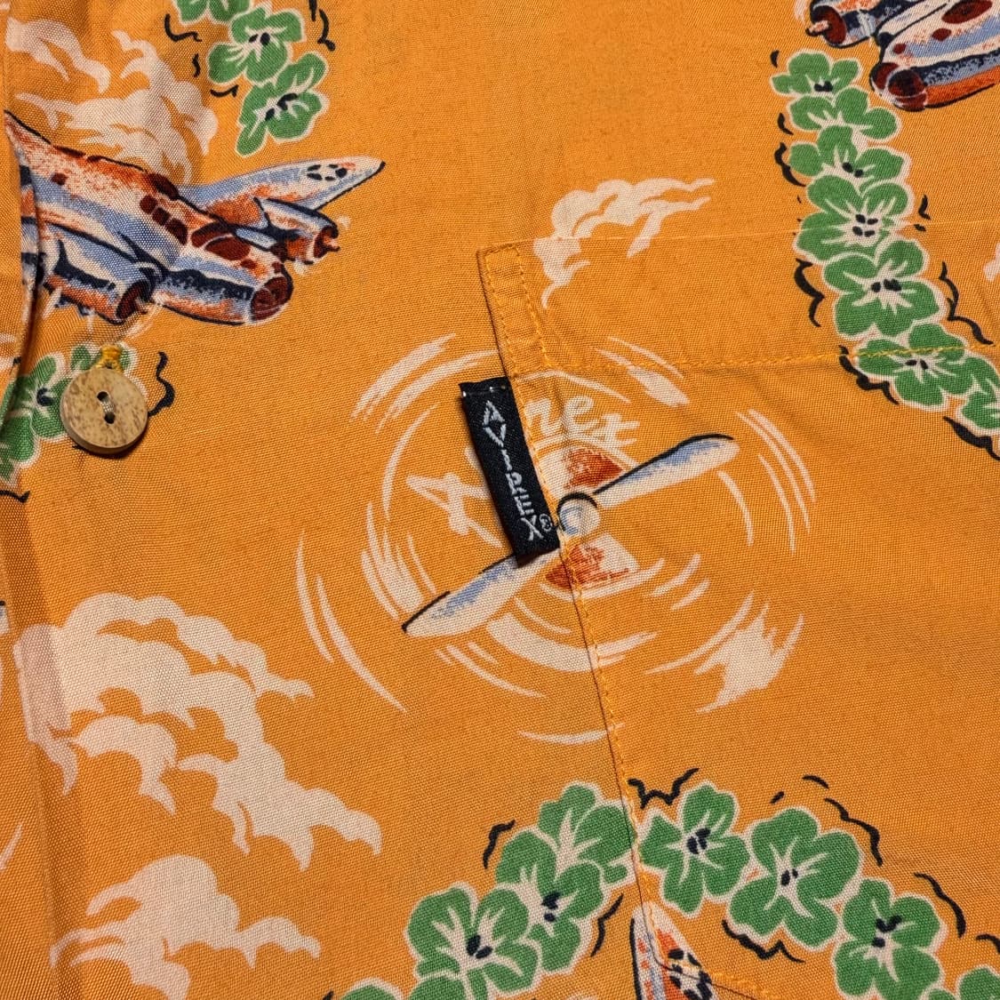 AVIREX 아비렉스 미공군 폭격기 레이온 하와이안 셔츠 S 100 상품이미지2