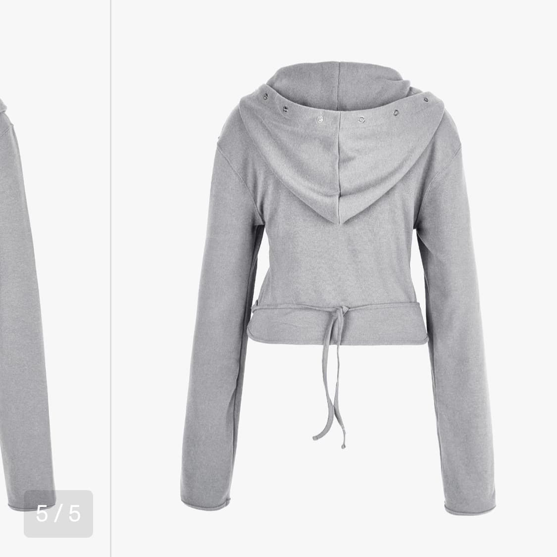 세릭 랩 후드 가디건 그레이 상품이미지5