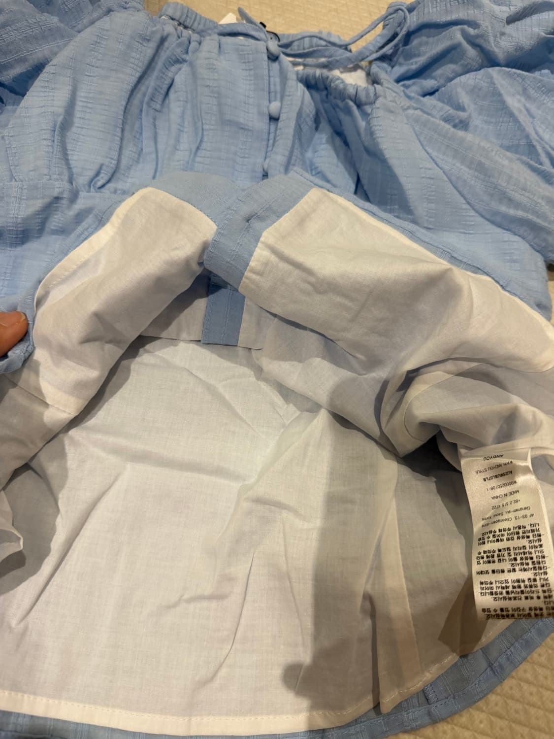 앤유 스카이 퍼프 블라우스 상품이미지5