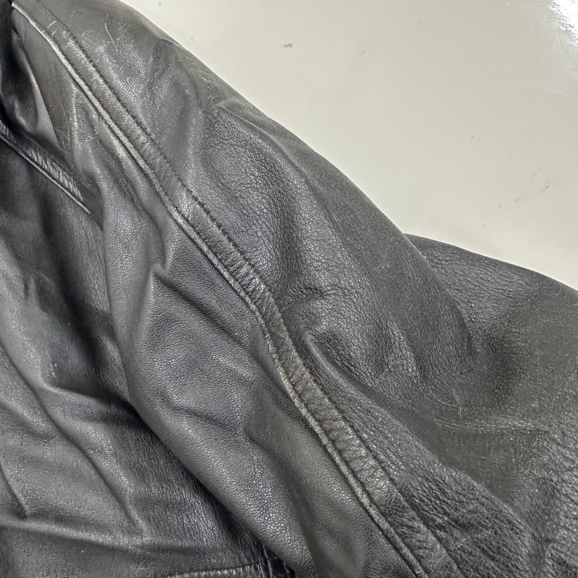 90s 빈티지 램스킨 레더 자켓 상품이미지8