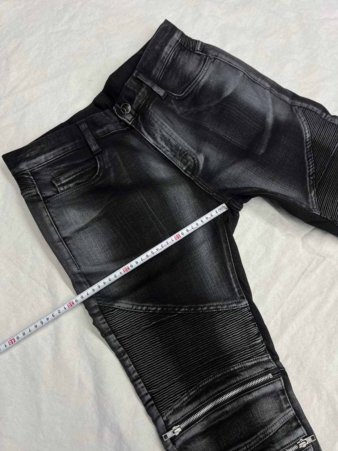 지퍼포인트 워싱 바이커진  상품이미지5