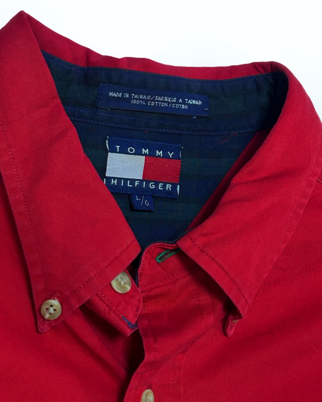 (L)90`sVINTAGE 타미힐피거 버튼다운 코튼100 셔츠 상품이미지3