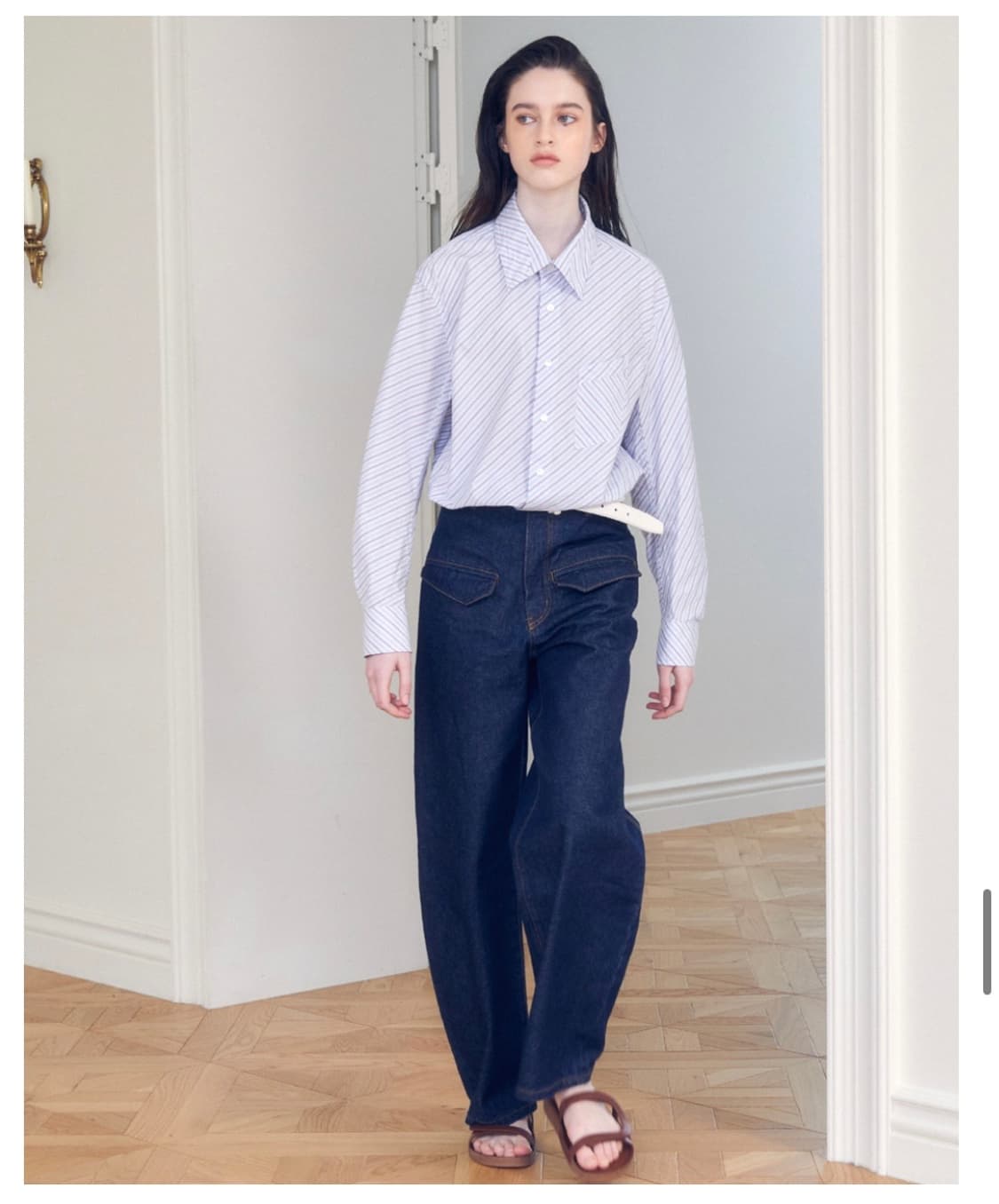 Aieul 스트라이프 셔츠 (48size) 상품이미지2