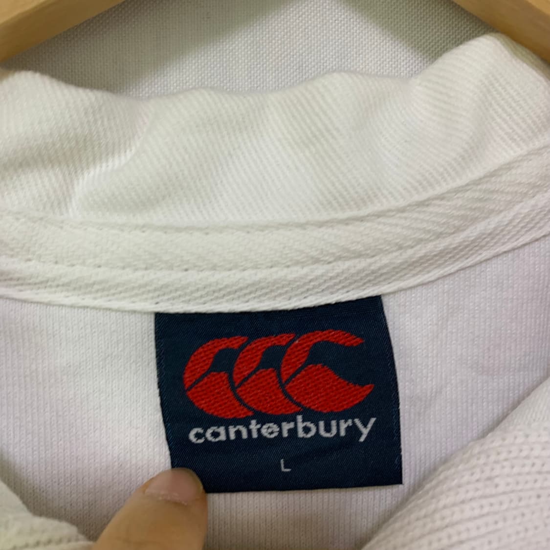 Canterbury 캔터베리 패치 반팔 카라티 화이트 폴로티 L 남녀공용 상품이미지6